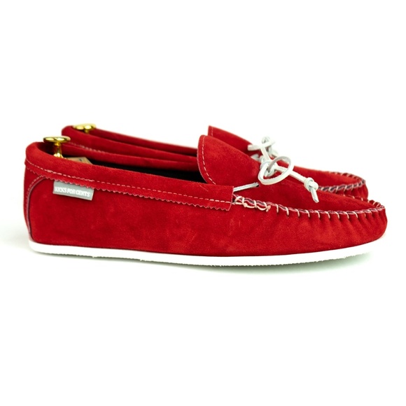 NWT KFG Moccasins - Red Suede - Made in USA - Picture 6 of 8